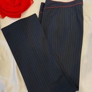 TIBI Navy Blue Pinstripe Pants Size 6